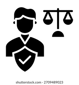 Integrity Icon Glyph Style Vector Illustration