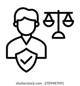 Integrity Icon Line Style Vector Illustration