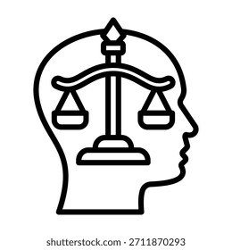 Integrity Icon Line Style Vector Illustration