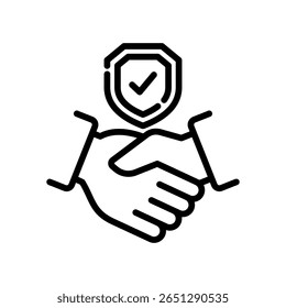 Integrity Icon Line Vector Illustration