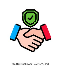 Integrity Icon Lineal Color Vector Illustration