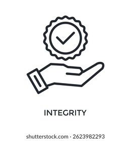 Integrity Icon Outline Style. Vector Illustration For Graphic Design