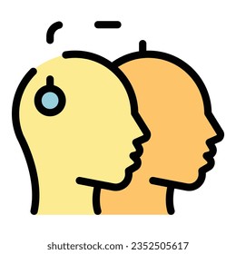 Integrity icon outline vector. Core mission. Trust vision color flat