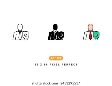 Integrity Icon. Proven Core Value Pictogram Graphic Illustration. Isolated Simple Line Icon For Infographic, App and Web Button.