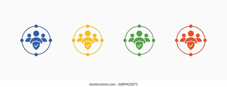 Conjunto de iconos de integridad Color Colección de estilo múltiple