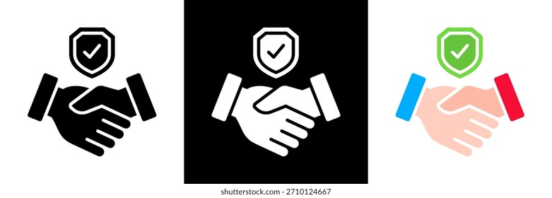 Conjunto de iconos de integridad Ilustración vectorial de glifos