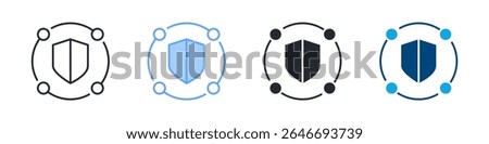 Integrity Icon Set Multiple Style. Designed In Outline, Blue, Glyph, Dual Tone