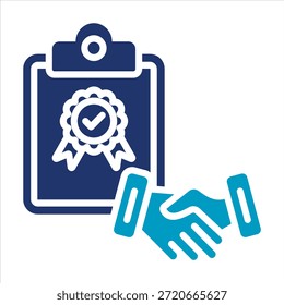 Icono de integridad. Ilustración de Duotono de glifo de Vector simple.