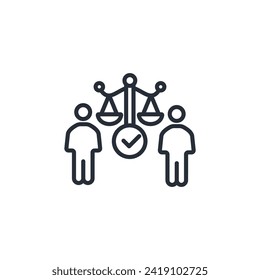 icono de integridad. vector.Curso editable.Signo de estilo lineal para uso de diseño web,logotipo.Ilustración de símbolo.
