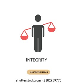 Integrity Icons Symbol Vector Elements Infographic Stock Vector ...