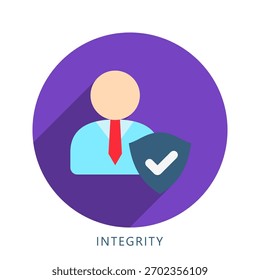 Integrity Mini Illustration Icon. Use For Modern Concept, Print, Ui, Ux Kit, Web And App Development. Vector Related To Business Finance, Management And More