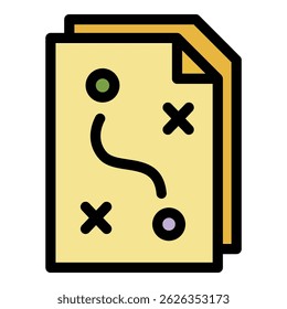 Integrity plan icon. Outline integrity plan vector icon color flat isolated