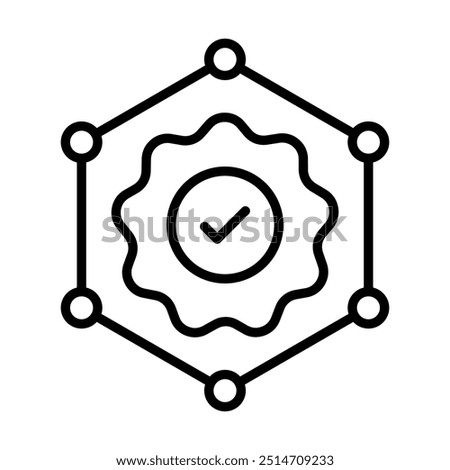 Integrity Seal icon line vector illustration