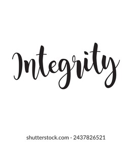 integrity text on white background.