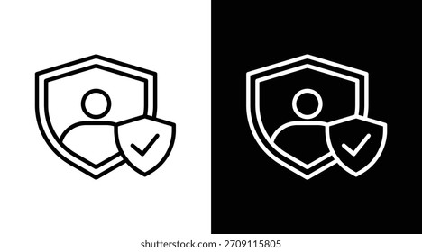 Versión de integridad de dos tonos en fondo blanco y negro
