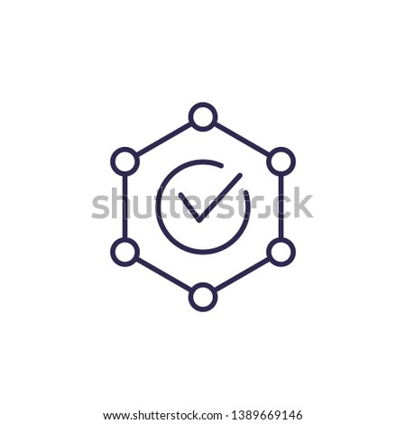 integrity vector line icon on white