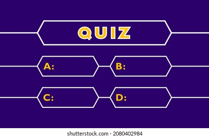 Intelectual quiz game. Design concept for test, exam, education and learning. Question and answers. Vector illustration.