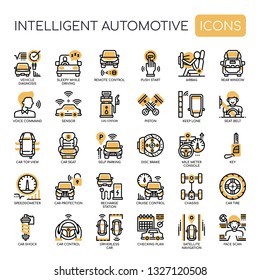 Inteligent Automotive , Thin Line and Pixel Perfect Icons