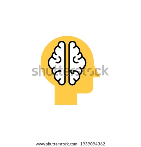 inteligent icon vector illustration colored style design. isolated on white background
