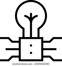 intellect icon. Thin linear style design isolated on white background