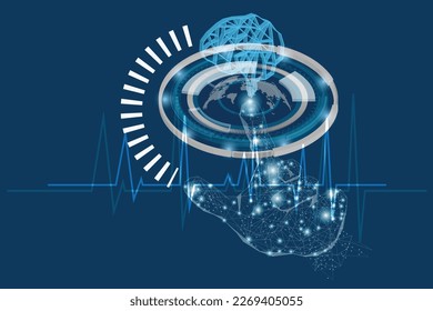 Intellectual Abilities of Technology machine Artificial Intelligence,vector image