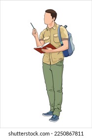intellectual book reader child picture illustrator
