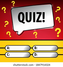 Intellectual Game Question Background. Quiz Show Question
