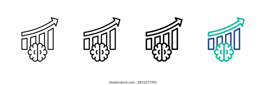 Intellectual Growth Icon Collection Different Style Outline