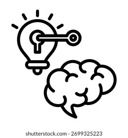 Ilustración vectorial de diseño de línea de íconos intelectuales