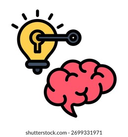 Intellectual Icon Lineal Color Design Vector Illustration