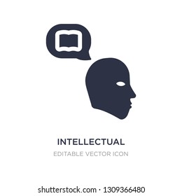 intellectual icon on white background. Simple element illustration from Education concept. intellectual icon symbol design.
