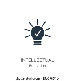 Intellectual icon vector. Trendy flat intellectual icon from education collection isolated on white background. Vector illustration can be used for web and mobile graphic design, logo, eps10