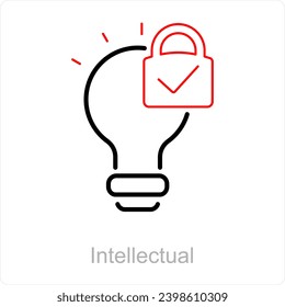 Concepto de icono intelectual y de idea