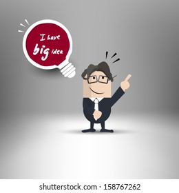 Intellectual man has big idea