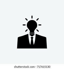 intellectual man icon vector