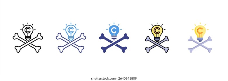 Intellectual Piracy Multi Style Icon Set