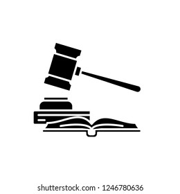 Intellectual property black icon, vector sign on isolated background. Intellectual property concept symbol, illustration 