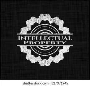 Intellectual property chalkboard emblem