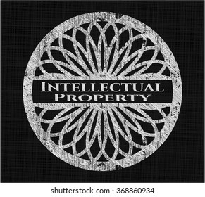 Emblema de pizarra de propiedad intelectual