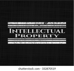 Propiedad intelectual con textura de pizarra