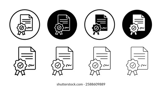 Intellectual property and copyright icon Simple outline vector logo