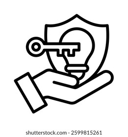 Intellectual Property Icon Element for Design