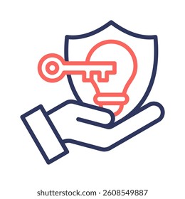 Intellectual Property Icon Element for Design
