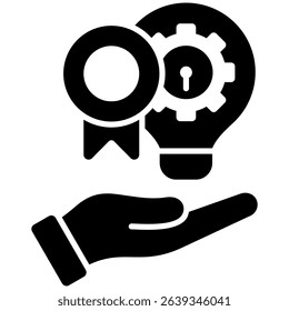 Intellectual Property Icon Element for Design