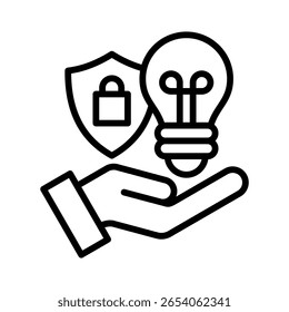 Elemento de icono de Propiedad intelectual para diseño