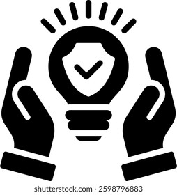 Intellectual Property Icon Glyph Vector Illustration