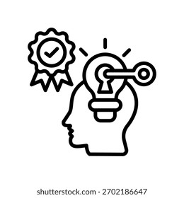 Intellectual Property Icon Line Vector Illustration