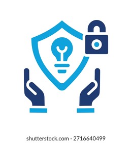 Icono de Propiedad intelectual Ilustración vectorial mixta