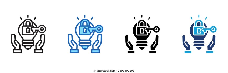 Icono de Propiedad intelectual Multi Style Ilustración vectorial