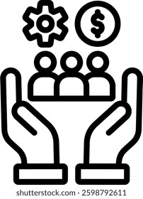 Intellectual Property Icon Outline Vector Illustration